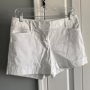 Express editor white shorts size 2